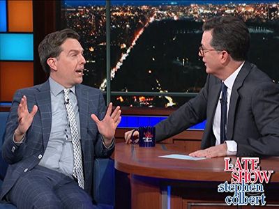Stephen Colbert and Ed Helms in The Late Show with Stephen Colbert (2015)