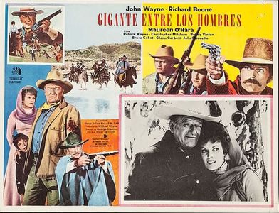 Maureen O'Hara, John Wayne, Richard Boone, Ethan Wayne, and Patrick Wayne in Big Jake (1971)