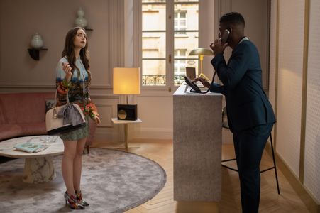 Lily Collins and Samuel Arnold in Emily in Paris (2020)