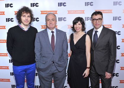 Fred Armisen, Lorne Michaels, Carrie Brownstein, and Jonathan Krisel at an event for Portlandia (2011)