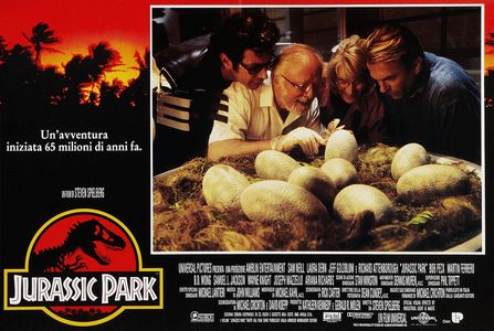 Jeff Goldblum, Richard Attenborough, Laura Dern, and Sam Neill in Jurassic Park (1993)