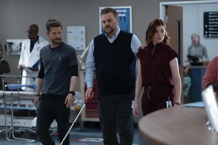 Matt Czuchry, Stephen Wallem, and Kaley Ronayne in The Resident (2018)