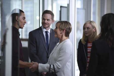 Bess Armstrong, Shawn Ashmore, Merrin Dungey, Emily Kinney, and Manny Montana in Conviction (2016)