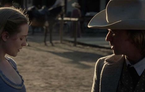 Evan Rachel Wood and Dusty Sorg in Westworld (2016)