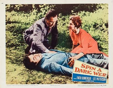 Rona Anderson, Peter Burton, and Lee Patterson in Spin a Dark Web (1956)