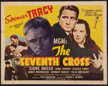 Spencer Tracy, Felix Bressart, and Signe Hasso in The Seventh Cross (1944)