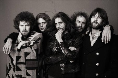 Glenn Frey, Don Henley, Bernie Leadon, Don Felder, Randy Meisner, Eagles, and Norman Seeff