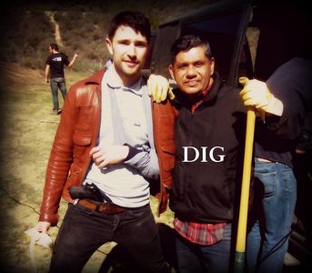 On location for DIG with Kyle XYs Matt dallas