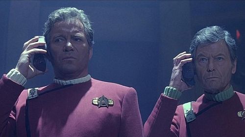 William Shatner and DeForest Kelley in Star Trek VI: The Undiscovered Country (1991)