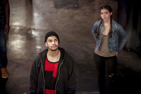 Rick Gonzalez and Madison McLaughlin in Arrow (2012)