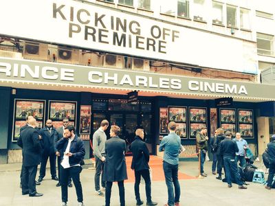 KICKING OFF UK premiere at The Prince Charles Cinema Leicester Sq, 21st April 2016.