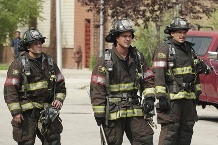 Taylor Kinney, Joe Minoso, and Anthony Ferraris in Chicago Fire (2012)