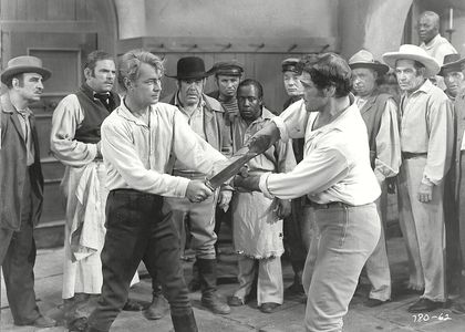 Alan Ladd and Anthony Caruso in The Iron Mistress (1952)