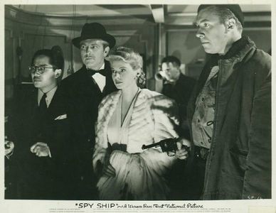 Tod Andrews, Keye Luke, Irene Manning, and Peter Whitney in Spy Ship (1942)