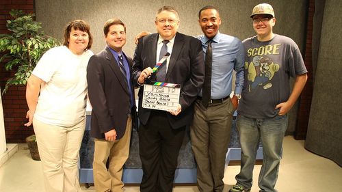 Last film day, with Grant Pugh, Dan Reynolds and Kyle Inskeep of WTWO TV-2 with Executive Producer Candy J. Beard and Di