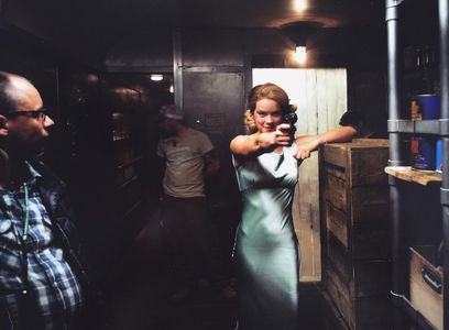 Gemita Samarra as Lea Seydoux's stunt double on the set of 'Spectre' during the train fight