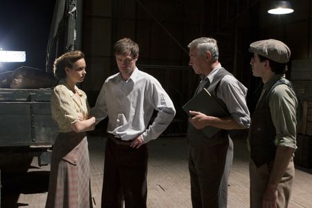 Simon Dutton, Hannah Tointon, Jonas Armstrong, and Christopher Williams in Walking with the Enemy (2013)