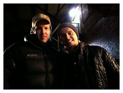James Mottern and Kenny Wormald on location of 
