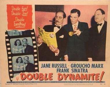 Groucho Marx, Jane Russell, Frank Sinatra, and Howard Freeman in Double Dynamite (1951)