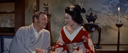 John Wayne and Eiko Ando in The Barbarian and the Geisha (1958)