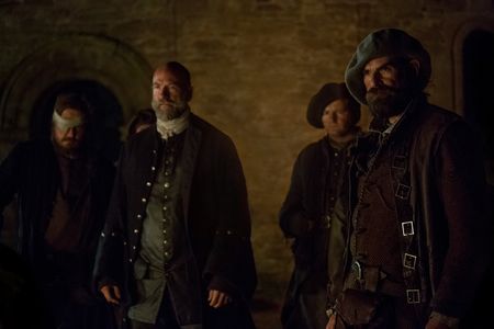 Graham McTavish, Grant O'Rourke, Scott Kyle, and Duncan Lacroix in Outlander (2014)