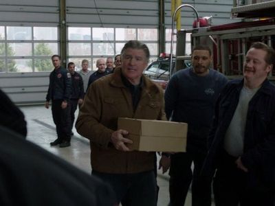 Treat Williams, Christian Stolte, and Joe Minoso in Chicago Fire (2012)