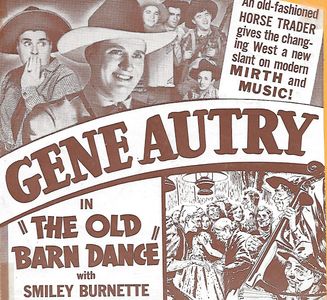 Gene Autry, Smiley Burnette, Maple City Four, Art Janes, Al Rice, Fritz Meissner, and Pat Petterson in The Old Barn Danc