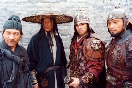 Sung-Ki Ahn, Ju Jin-Mo, Jung Woo-sung, and Jeong-hak Park in The Warrior (2001)