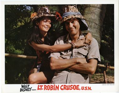 Dick Van Dyke and Nancy Kwan in Lt. Robin Crusoe, U.S.N. (1966)