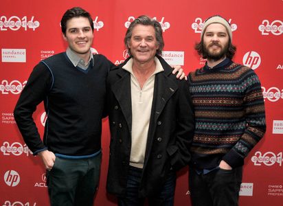 Kurt Russell, Chapman Way, and Maclain Way at an event for The Battered Bastards of Baseball (2014)