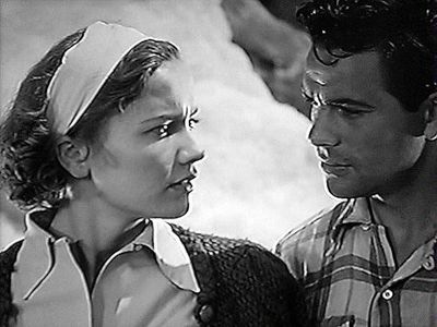 Liselotte Pulver and Adrian Hoven in The White Hell of Pitz Palu (1950)