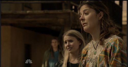 Ambyr Childers and Abby Miller in Aquarius (2015)