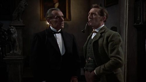 Peter Cushing and John Le Mesurier in The Hound of the Baskervilles (1959)