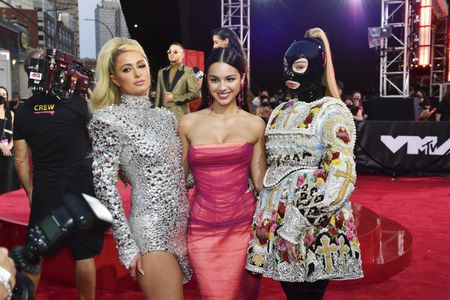 Paris Hilton, Olivia Rodrigo, and Kim Petras at an event for 2021 MTV Video Music Awards (2021)