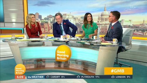 Piers Morgan, Susanna Reid, Richard Arnold, and Charlotte Hawkins in Good Morning Britain: Episode dated 6 November 2019