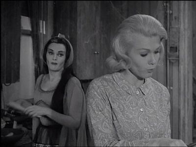 Yvonne De Carlo and Pat Priest in The Munsters (1964)