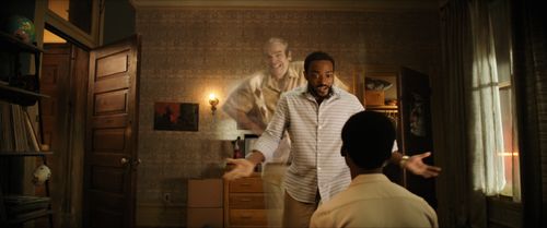 David Harbour, Anthony Mackie, and Jahi Di'Allo Winston in We Have a Ghost (2023)