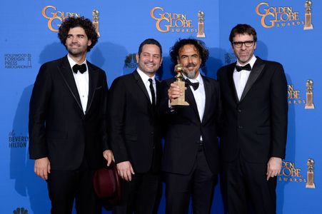 Alejandro G. Iñárritu, Nicolás Giacobone, Armando Bo, and Alexander Dinelaris at an event for 72nd Golden Globe Awards (