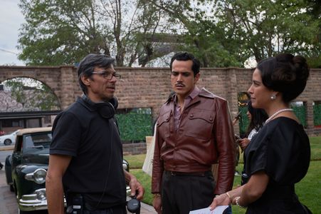 Durante el rodale en San Luis Potosí con Mario Morán y Ana Claudia Talancón