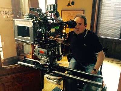 Director Jon East checking a shot on MAIGRET