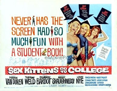 Tuesday Weld, Mijanou Bardot, and Mamie Van Doren in Sex Kittens Go to College (1960)