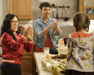 Ali Wong, Julia Butters, and Carly Hughes in American Housewife (2016)