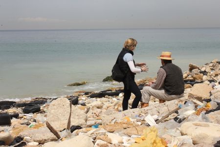 Candida Brady & Jeremy Irons filming in Lebanon for Trashed 2011