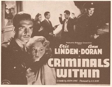 Donald Curtis, Ann Doran, Dennis Moore, William Ruhl, and Constance Worth in Criminals Within (1941)