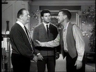 Ozzie Nelson, Ricky Nelson, and Lyle Talbot in The Adventures of Ozzie and Harriet (1952)