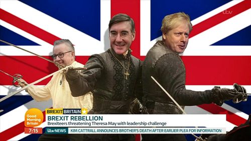 Michael Gove, Boris Johnson, and Jacob Rees-Mogg in Good Morning Britain (2014)
