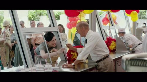 Cara Mantella with Michael Keaton in The Founder.