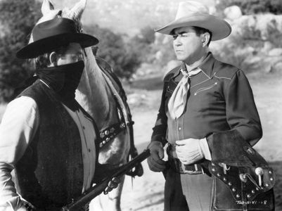 Johnny Mack Brown, Dennis Moore, and Rebel in Man from Sonora (1951)