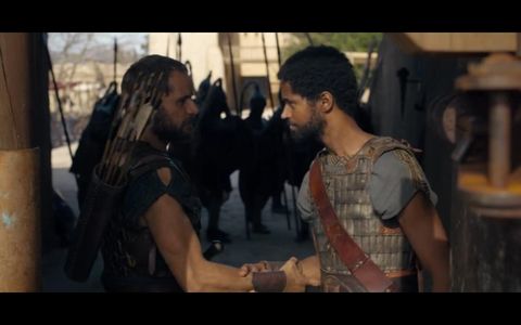 Alfred Enoch and Christiaan Schoombie in Troy: Fall of a City (2018)