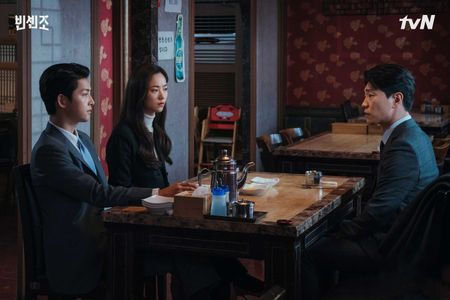 Ko Sang-ho, Song Joong-ki, and Jeon Yeo-bin in Vincenzo (2021)